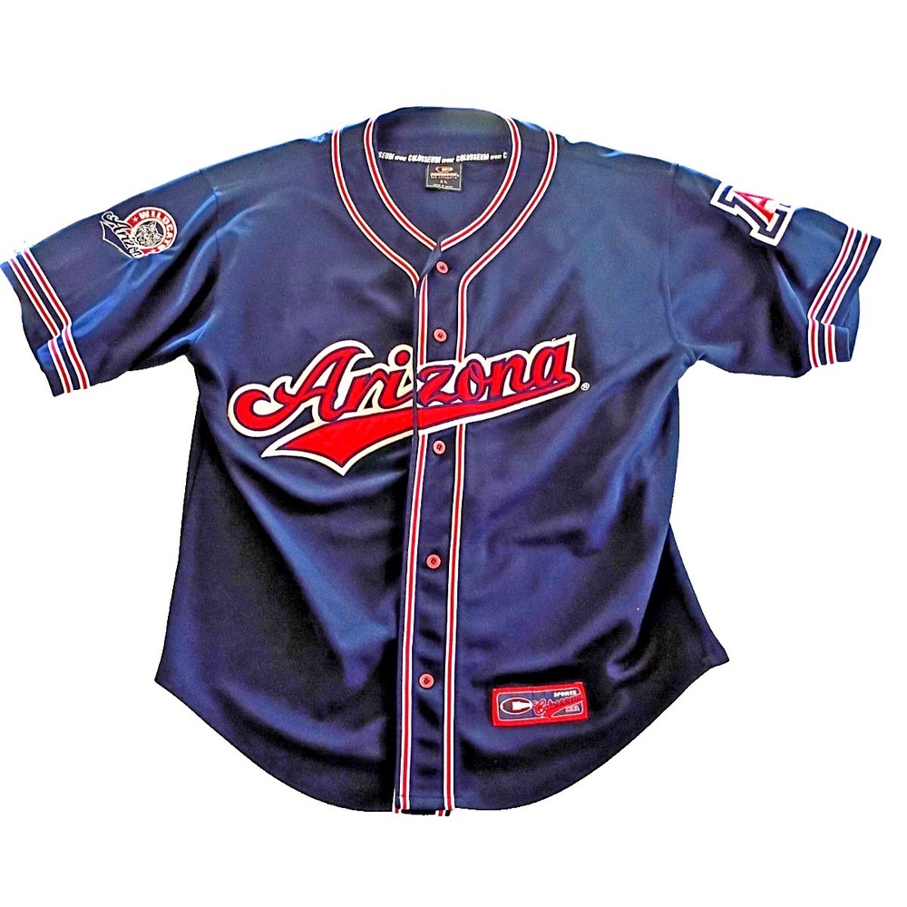 Vintage Y2K Arizona Jersey NCAA Baseball Wildcats Navy Blue Size XL
